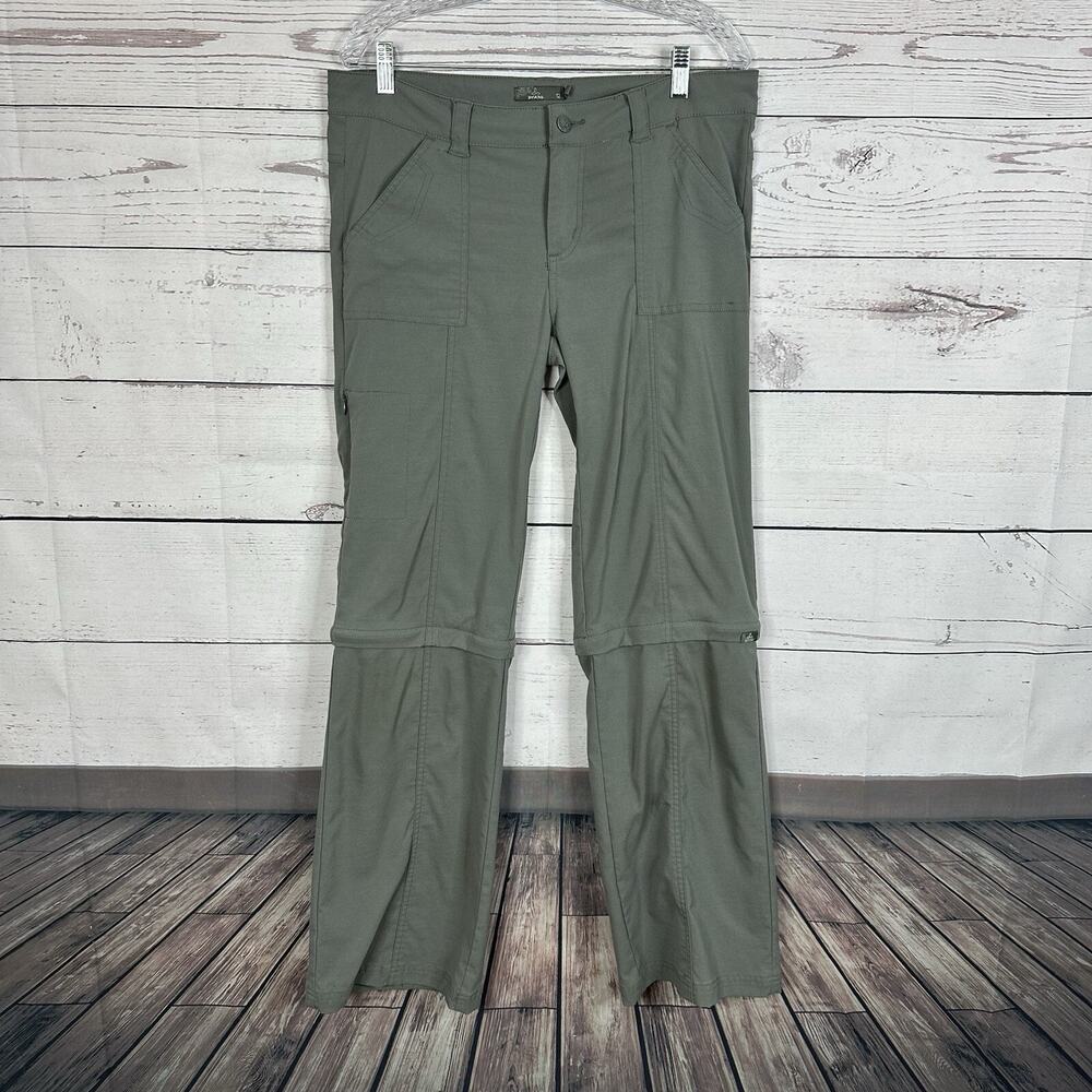 Prana Pants Womens 12 Gray Convertible Halle Hiking Outdoor‎ Casual Camping